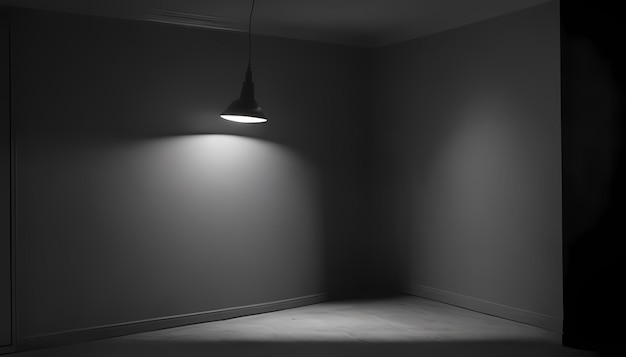 Photo a light hanging from a ceiling that is turned off