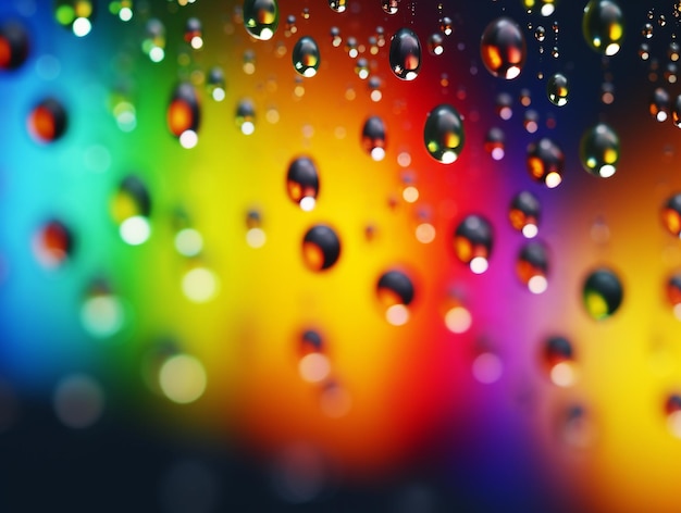 Photo light hits the glass with beautiful water droplets