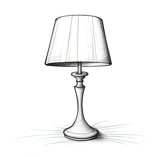 Lamp Drawing  How To Draw A Lamp Step By Step