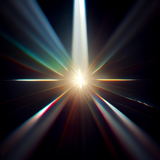 Light Lens flare on black background