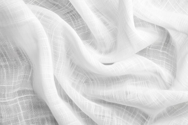 Photo light linen fiber fabric texture white woven background