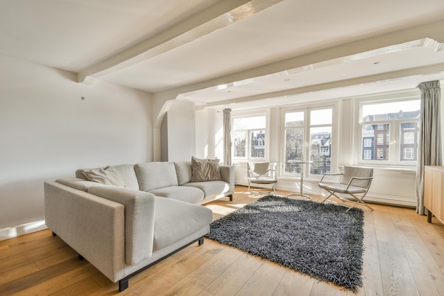 Light living room with balcony door