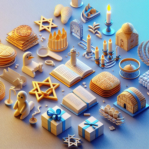 Light and Matzah A 3D Passover Poster