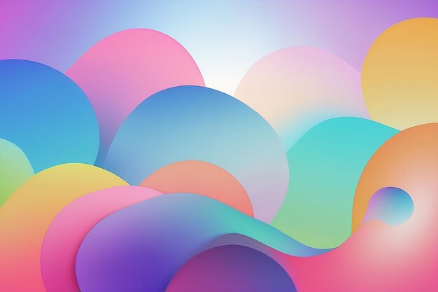 Light Multicolor vector background with curved circles