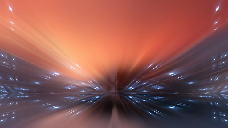 Photo light neon tunnel abstract neon background