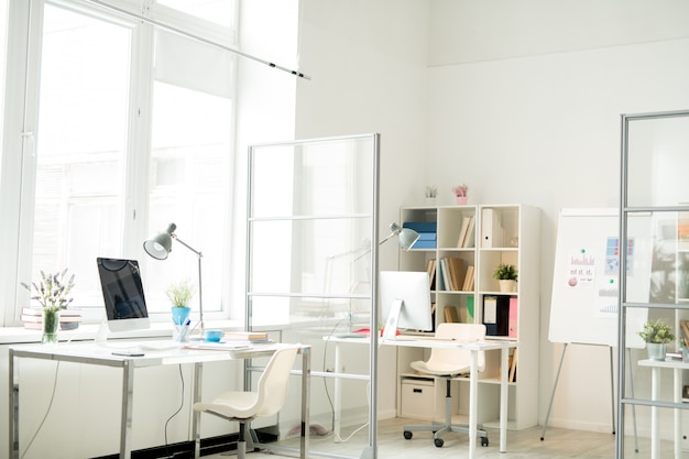 Light office with modern interior