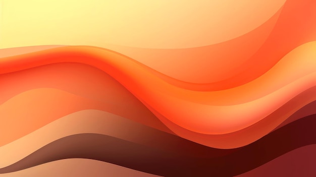 Светло-оранжевая абстрактная линия и волновой градиентный фон Generative Ai
