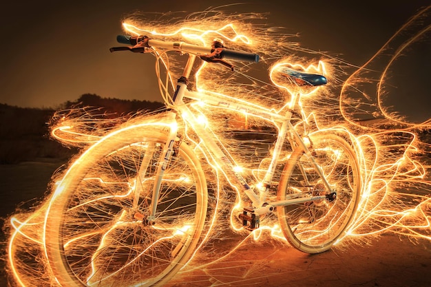 light painting bike