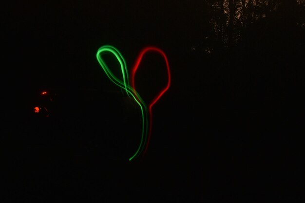 Photo light painting at night