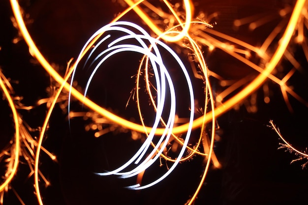 Light painting at night