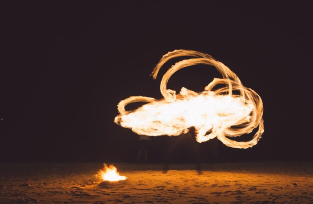 Light painting at night