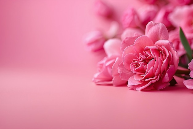 light pink background and details on the brig with pretty flowers