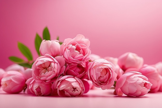 light pink background and details on the brig with pretty flowers