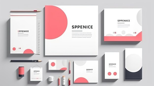 light pink brand identity mockup