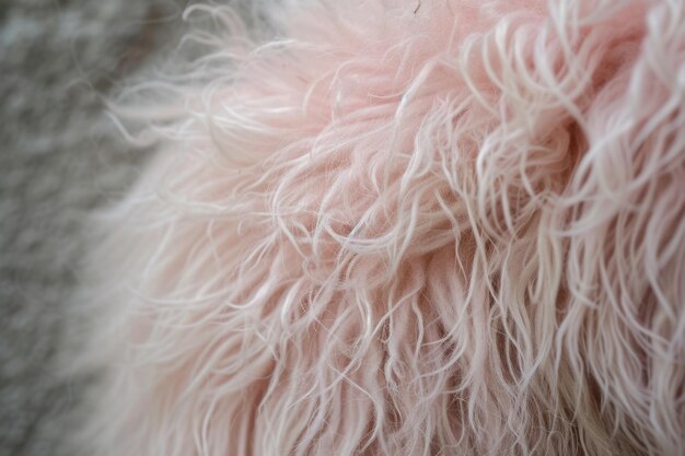 Light pink long fibre soft fur