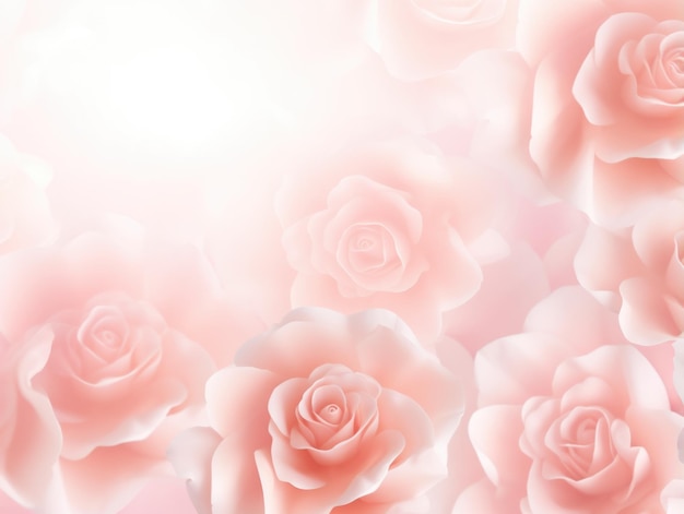 Photo light pink rose with white color background