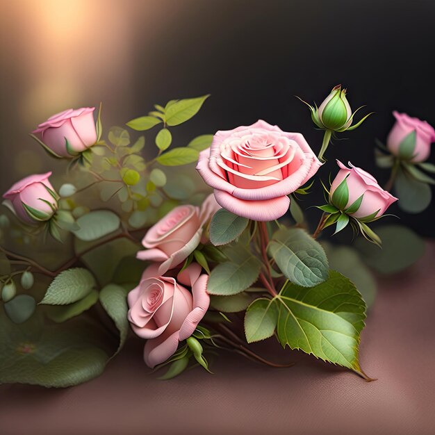 Light pink roses