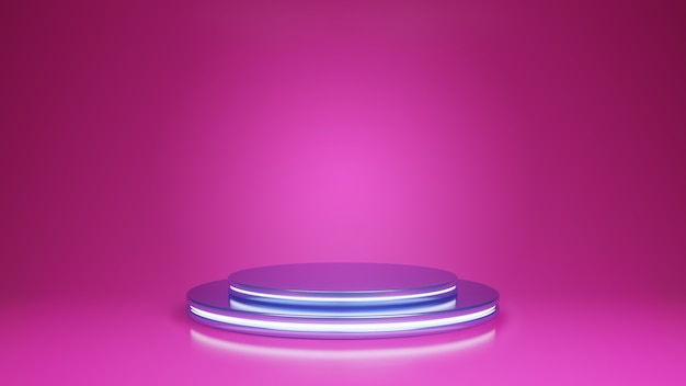 light podium stand on pink