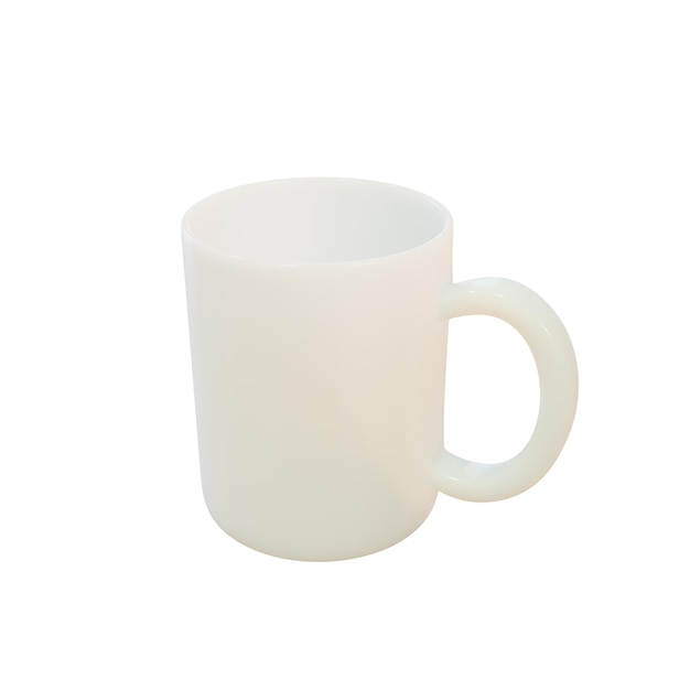 Light porcelain mug d render