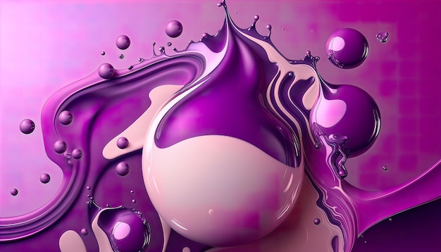 Light purple background liquid illustration design generate ai