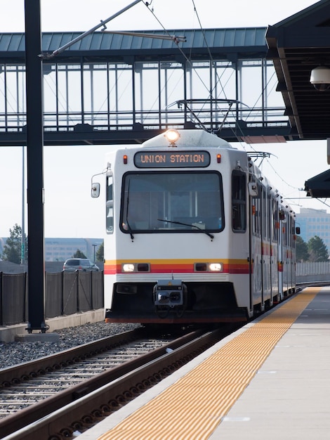 Light rail in Denver, Colorado.