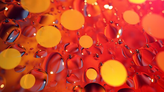 Light Red Yellow vector Modern abstract illustration with colorful water drops Ai Generative