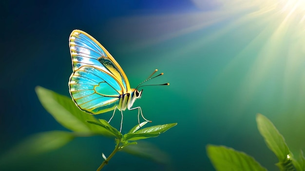 Photo light shiny butterfly