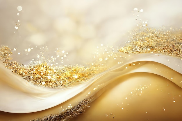 Light shiny golden glitter background