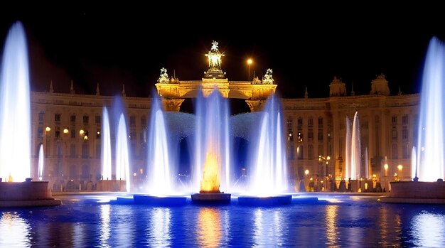 라이트 쇼와 분수 Placa Espanya Barcelona