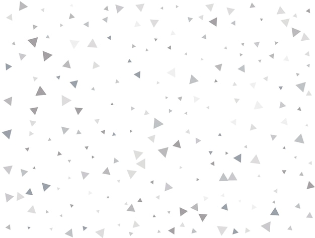 Light silver Triangular glitter confetti background White festive texture