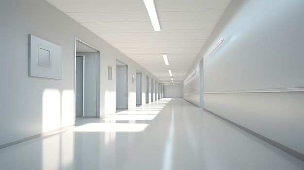 Light space clean corridor background