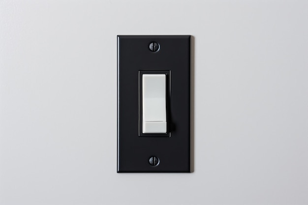 Photo a light switch on a wall in a room