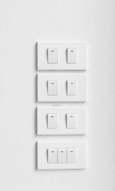 Photo light switch on wall