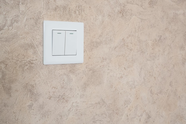 Photo light switch on the wall