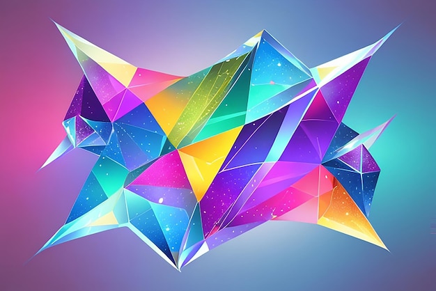 Photo light template with crystals triangles triangles on abstract background with colorful gradient pattern