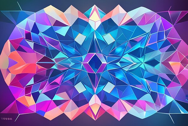 Photo light template with crystals triangles triangles on abstract background with colorful gradient pattern