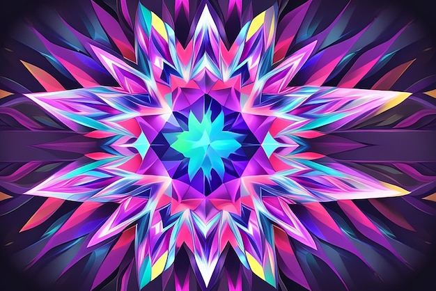 크리스탈 삼각형으로 밝은 템플릿 추상적인 배경에 있는 삼각형과 다채로운 그라디언트 패턴
