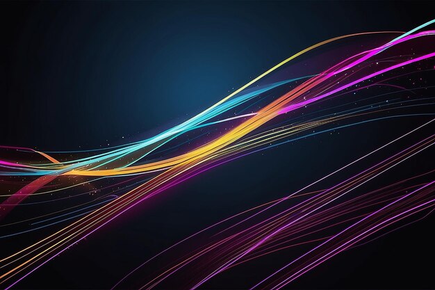 Light trail background elegant line crossing widescreen vector illustration