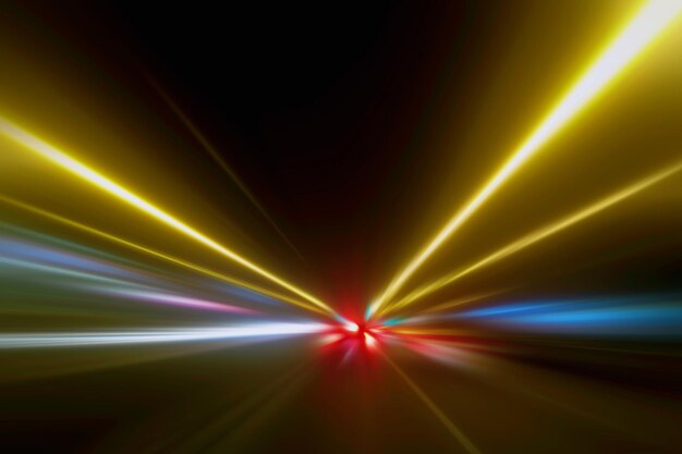 Light Trails in the Dark, Traffic Light Trails, Abstract Traffic Lines Background