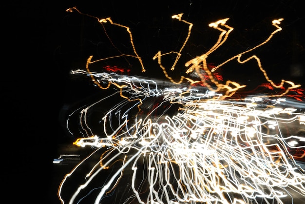 Photo light trails at night