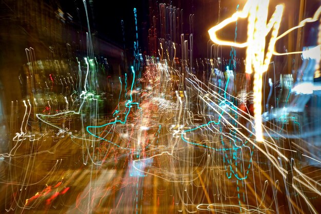 Photo light trails at night