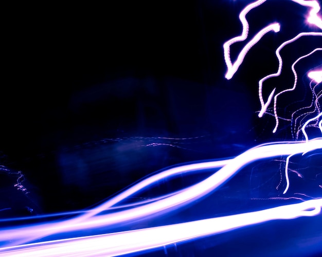 Photo light trails at night