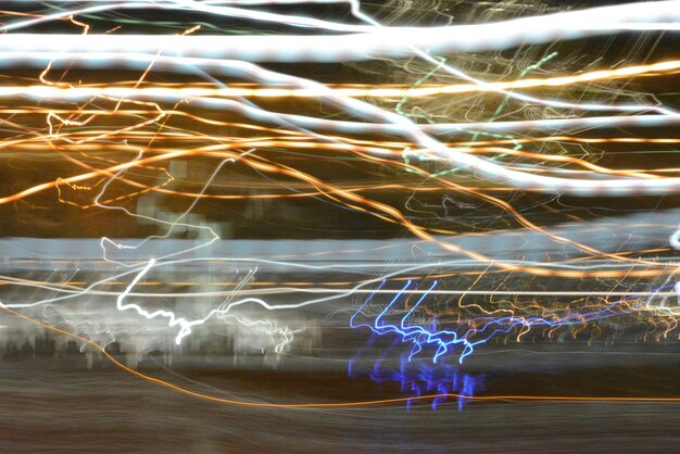 Photo light trails at night