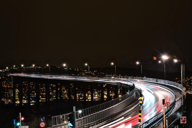 light trails in norway at night