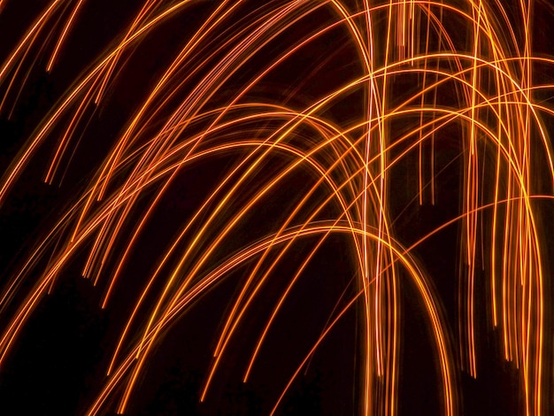 Light trails in sky at night