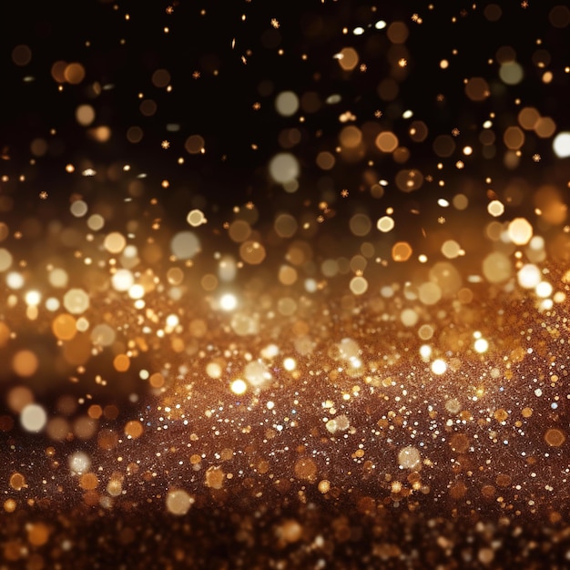 Light warm golden and yellow particle abstract background