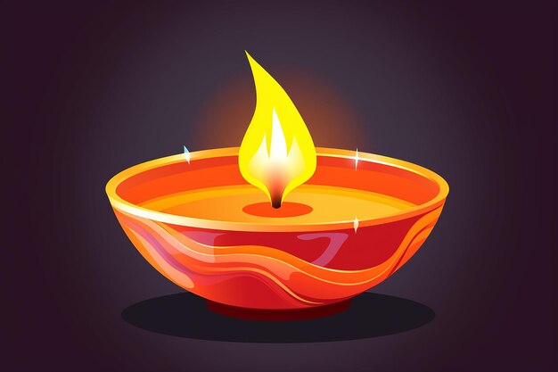 light with oil lamp Diwali background illustration