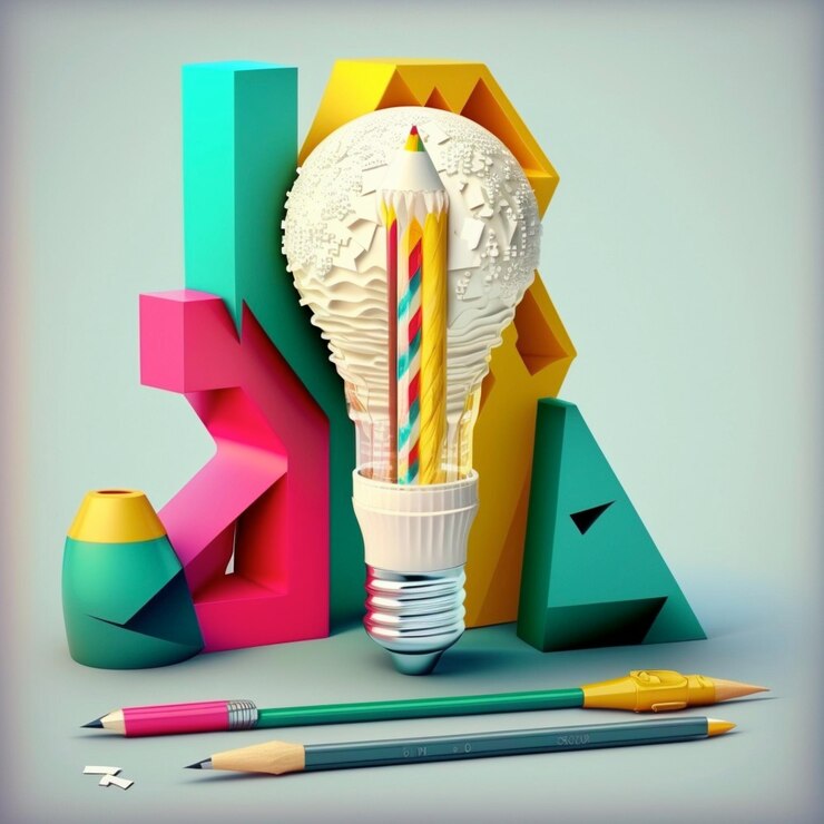 Photo light with pencil and ruler