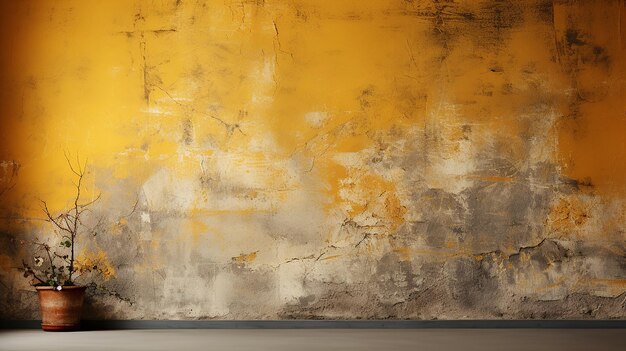 Текстура светло-желтой штукатурки стены