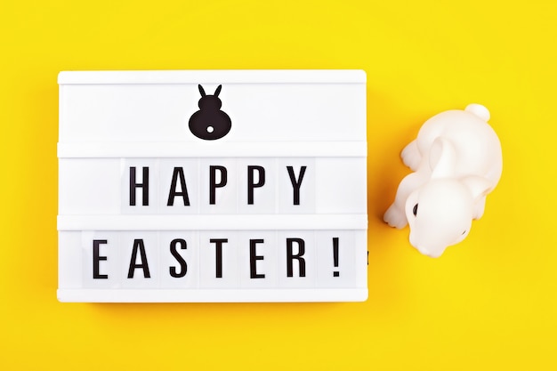 Lightbox with the text for easter celebration